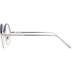 Linda Farrow Sunglasses & Eyewear-- 583 C3 Round Optical Frames - White Gold - Eyewear - Avvenice