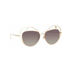 Linda Farrow Sunglasses & Eyewear-- 853 C3 Round Sunglasses - Rose Gold - Eyewear - Avvenice