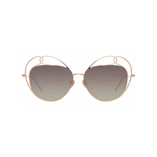 Linda Farrow Sunglasses & Eyewear-- 853 C3 Round Sunglasses - Rose Gold - Eyewear - Avvenice