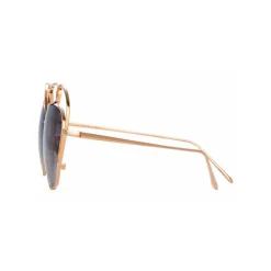 Linda Farrow Sunglasses & Eyewear-- 853 C3 Round Sunglasses - Rose Gold - Eyewear - Avvenice