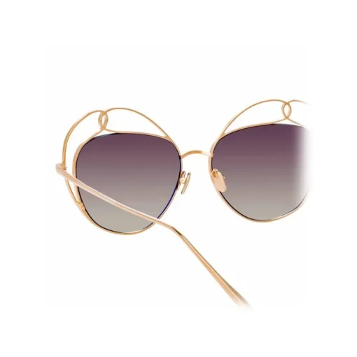 Linda Farrow Sunglasses & Eyewear-- 853 C3 Round Sunglasses - Rose Gold - Eyewear - Avvenice