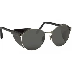 Linda Farrow Sunglasses & Eyewear-- 300 C11 Round Sunglasses - Titanium - Eyewear - Avvenice
