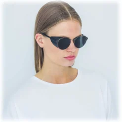 Linda Farrow Sunglasses & Eyewear-- 300 C11 Round Sunglasses - Titanium - Eyewear - Avvenice