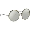 Linda Farrow Sunglasses & Eyewear-- 457 C12 Round Sunglasses - Truffle - Eyewear - Avvenice
