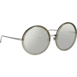 Linda Farrow Sunglasses & Eyewear-- 457 C12 Round Sunglasses - Truffle - Eyewear - Avvenice