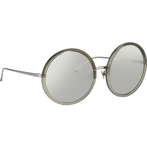 Linda Farrow Sunglasses & Eyewear-- 457 C12 Round Sunglasses - Truffle - Eyewear - Avvenice