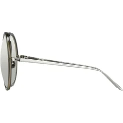 Linda Farrow Sunglasses & Eyewear-- 457 C12 Round Sunglasses - Truffle - Eyewear - Avvenice