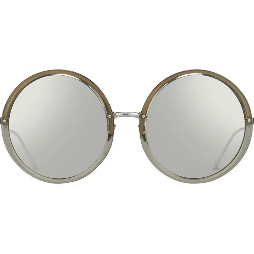 Linda Farrow Sunglasses & Eyewear-- 457 C12 Round Sunglasses - Truffle - Eyewear - Avvenice