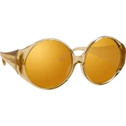 Linda Farrow Sunglasses & Eyewear-- 714 C6 Round Sunglasses - Dew - Eyewear - Avvenice