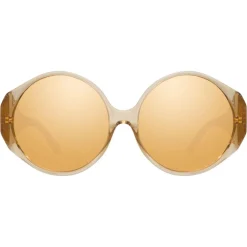 Linda Farrow Sunglasses & Eyewear-- 714 C6 Round Sunglasses - Dew - Eyewear - Avvenice
