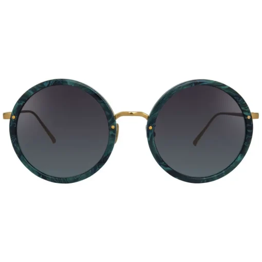 Linda Farrow Sunglasses & Eyewear-- 239 C49 Round Sunglasses - Jade - Eyewear - Avvenice