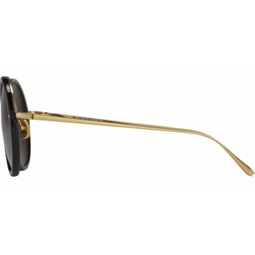 Linda Farrow Sunglasses & Eyewear-- 239 C11 Round Sunglasses - Black - Eyewear - Avvenice