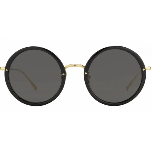 Linda Farrow Sunglasses & Eyewear-- 239 C11 Round Sunglasses - Black - Eyewear - Avvenice