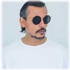 Linda Farrow Sunglasses & Eyewear-- 239 C11 Round Sunglasses - Black - Eyewear - Avvenice