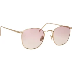 Linda Farrow Sunglasses & Eyewear-- 479 C15 Square Sunglasses - Light Gold - Eyewear - Avvenice