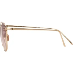 Linda Farrow Sunglasses & Eyewear-- 479 C15 Square Sunglasses - Light Gold - Eyewear - Avvenice