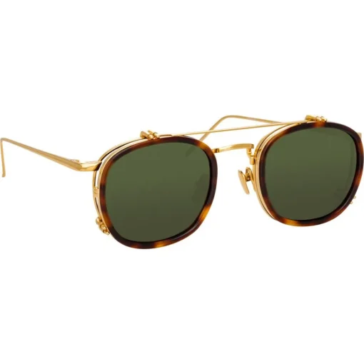 Linda Farrow Sunglasses & Eyewear-- 743 C5 Square Sunglasses - Tortoiseshell - Eyewear - Avvenice