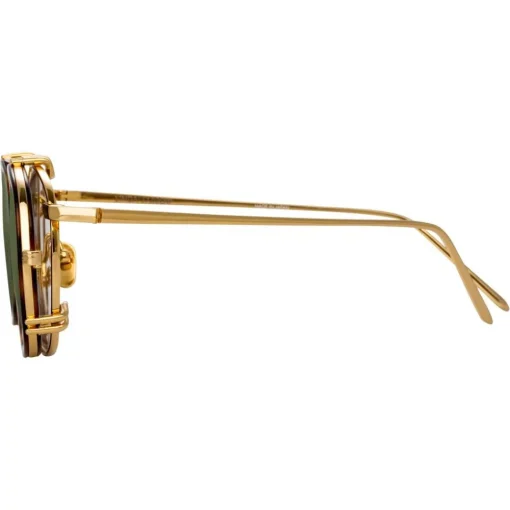 Linda Farrow Sunglasses & Eyewear-- 743 C5 Square Sunglasses - Tortoiseshell - Eyewear - Avvenice