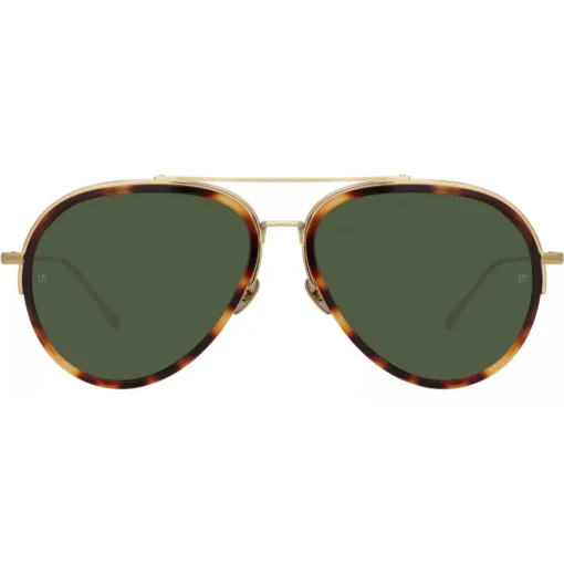 Linda Farrow Sunglasses-- Abel Aviator Sunglasses in Tortoiseshell - LFL1118C2SUN - Eyewear - Avvenice