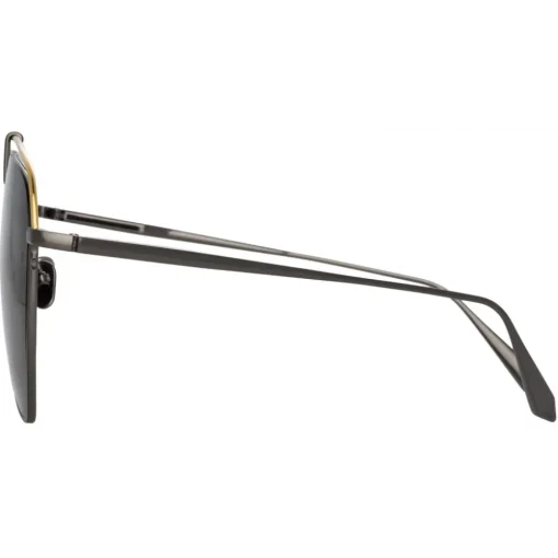 Linda Farrow Sunglasses-- Alma Aviator Sunglasses in Nickel - LFL1205C3SUN - Eyewear - Avvenice