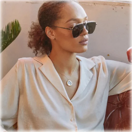 Linda Farrow Sunglasses-- Alma Aviator Sunglasses in Nickel - LFL1205C3SUN - Eyewear - Avvenice