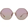 Linda Farrow Sunglasses-- Alona Hexagon Sunglasses in Lilac - LFL901C25SUN - Eyewear - Avvenice