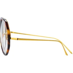Linda Farrow Sunglasses-- Alona Oversized Optical Glasses in Tortoiseshell - LFL901C11OPT - Eyewear - Avvenice