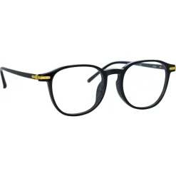 Linda Farrow Sunglasses-- Arnold Angular Optical Glasses in Black - LF63C1OPT - Eyewear - Avvenice