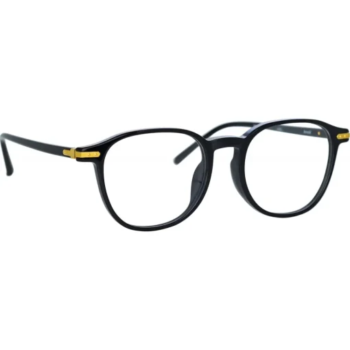 Linda Farrow Sunglasses-- Arnold Angular Optical Glasses in Black - LF63C1OPT - Eyewear - Avvenice