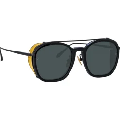 Linda Farrow Sunglasses-- Aston Square Sunglasses in Nickel (Men’s) - LFL1359C1SUN - Eyewear - Avvenice