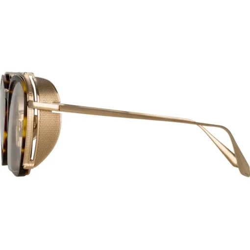 Linda Farrow Sunglasses-- Aston Square Optical Glasses in Light Gold - LFL1359C5OPT - Eyewear - Avvenice