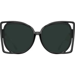 Linda Farrow Sunglasses-- Astra Cat Eye Sunglasses in Black - LFL1357C1SUN - Eyewear - Avvenice