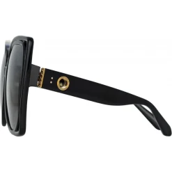 Linda Farrow Sunglasses-- Astra Cat Eye Sunglasses in Black - LFL1357C1SUN - Eyewear - Avvenice