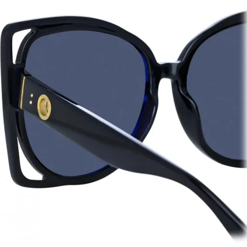 Linda Farrow Sunglasses-- Astra Cat Eye Sunglasses in Black - LFL1357C1SUN - Eyewear - Avvenice