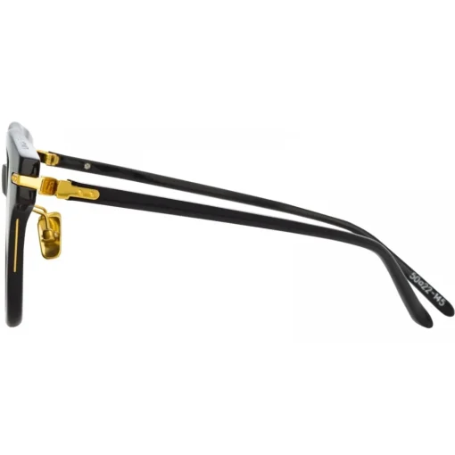 Linda Farrow Sunglasses-- Atkins D-Frame Sunglasses in Black - LF42C4SUN - Eyewear - Avvenice