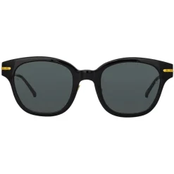 Linda Farrow Sunglasses-- Atkins D-Frame Sunglasses in Black - LF42C4SUN - Eyewear - Avvenice