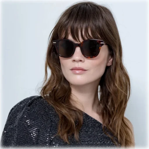 Linda Farrow Sunglasses-- Atkins D-Frame Sunglasses in Black - LF42C4SUN - Eyewear - Avvenice