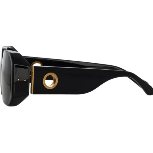Linda Farrow Sunglasses-- Bailey Angular Sunglasses in Black - LFL1427C1SUN - Eyewear - Avvenice