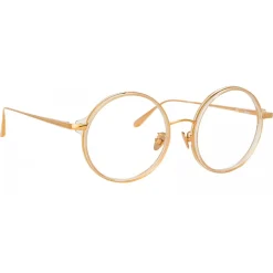 Linda Farrow Sunglasses-- Bara Round Optical Glasses in Ash - LFL1243C5OPT - Eyewear - Avvenice
