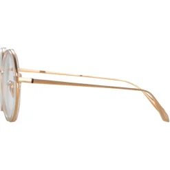 Linda Farrow Sunglasses-- Bara Round Optical Glasses in Ash - LFL1243C5OPT - Eyewear - Avvenice