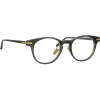 Linda Farrow Sunglasses-- Bay A D-Frame Optical Glasses in Green - LF25AC12OPT - Eyewear - Avvenice