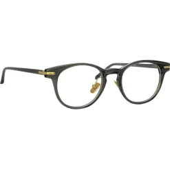 Linda Farrow Sunglasses-- Bay A D-Frame Optical Glasses in Green - LF25AC12OPT - Eyewear - Avvenice