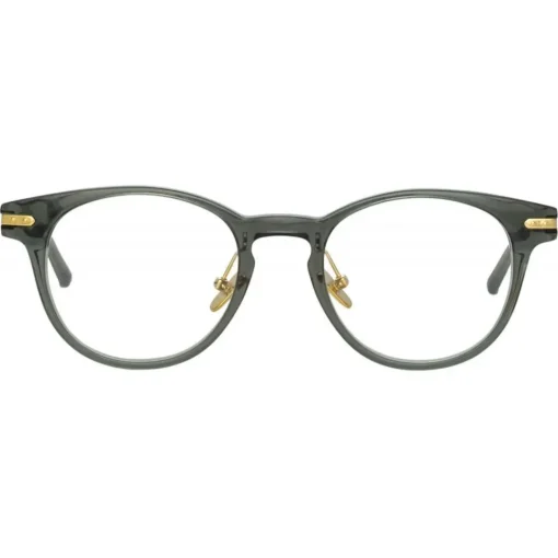 Linda Farrow Sunglasses-- Bay A D-Frame Optical Glasses in Green - LF25AC12OPT - Eyewear - Avvenice