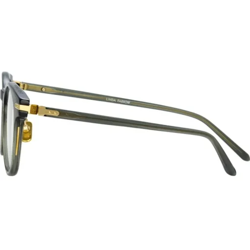 Linda Farrow Sunglasses-- Bay A D-Frame Optical Glasses in Green - LF25AC12OPT - Eyewear - Avvenice