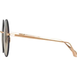 Linda Farrow Sunglasses-- Bea Round Sunglasses in Rose Gold - LFL1333C4SUN - Eyewear - Avvenice