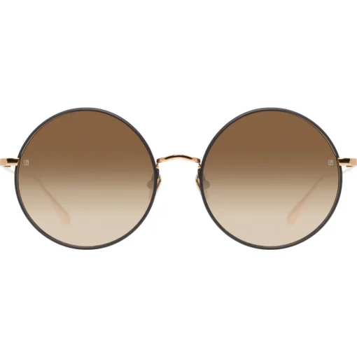 Linda Farrow Sunglasses-- Bea Round Sunglasses in Rose Gold - LFL1333C4SUN - Eyewear - Avvenice