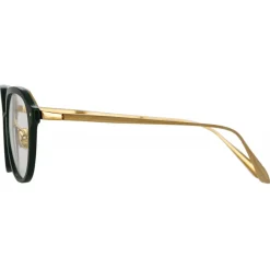 Linda Farrow Sunglasses-- Cacao Angular Optical Glasses in Green - LFL1273C5OPT - Eyewear - Avvenice