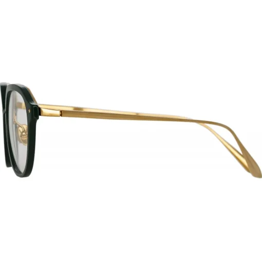 Linda Farrow Sunglasses-- Cacao Angular Optical Glasses in Green - LFL1273C5OPT - Eyewear - Avvenice