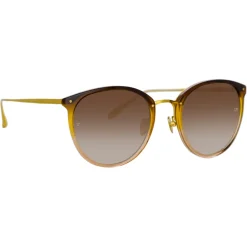 Linda Farrow Sunglasses-- Calthorpe Oval Sunglasses in Brown Gradient - LFL251C81SUN - Eyewear - Avvenice