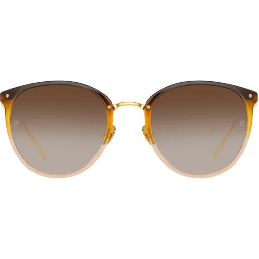 Linda Farrow Sunglasses-- Calthorpe Oval Sunglasses in Brown Gradient - LFL251C81SUN - Eyewear - Avvenice
